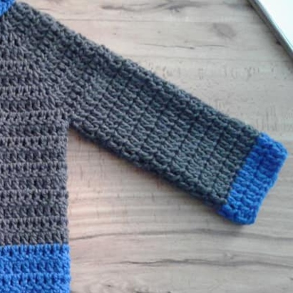 Handmade MTO Toddler Boys Button Down Cardigan - Picture 4 of 4